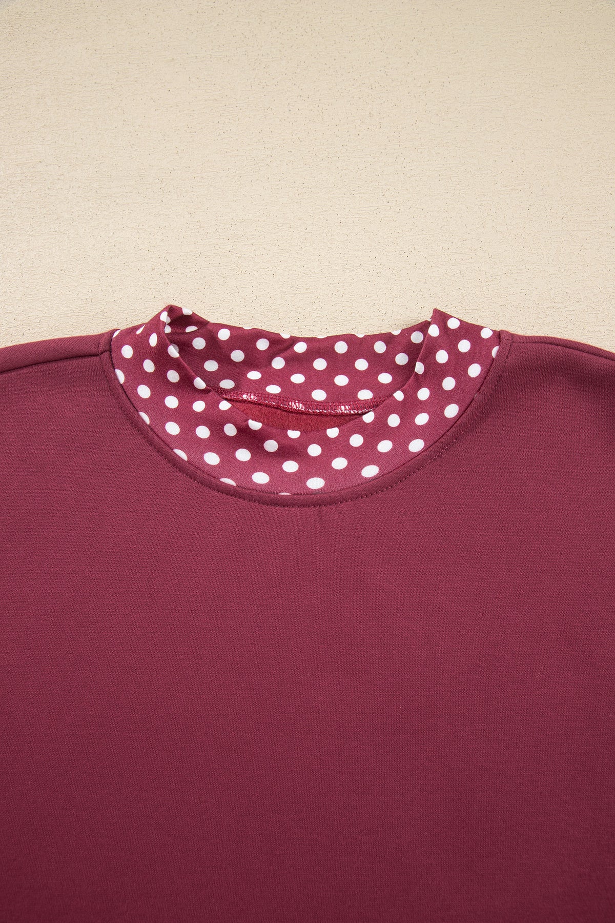 Mocha Polka Dot Oversized Sweatshirt
