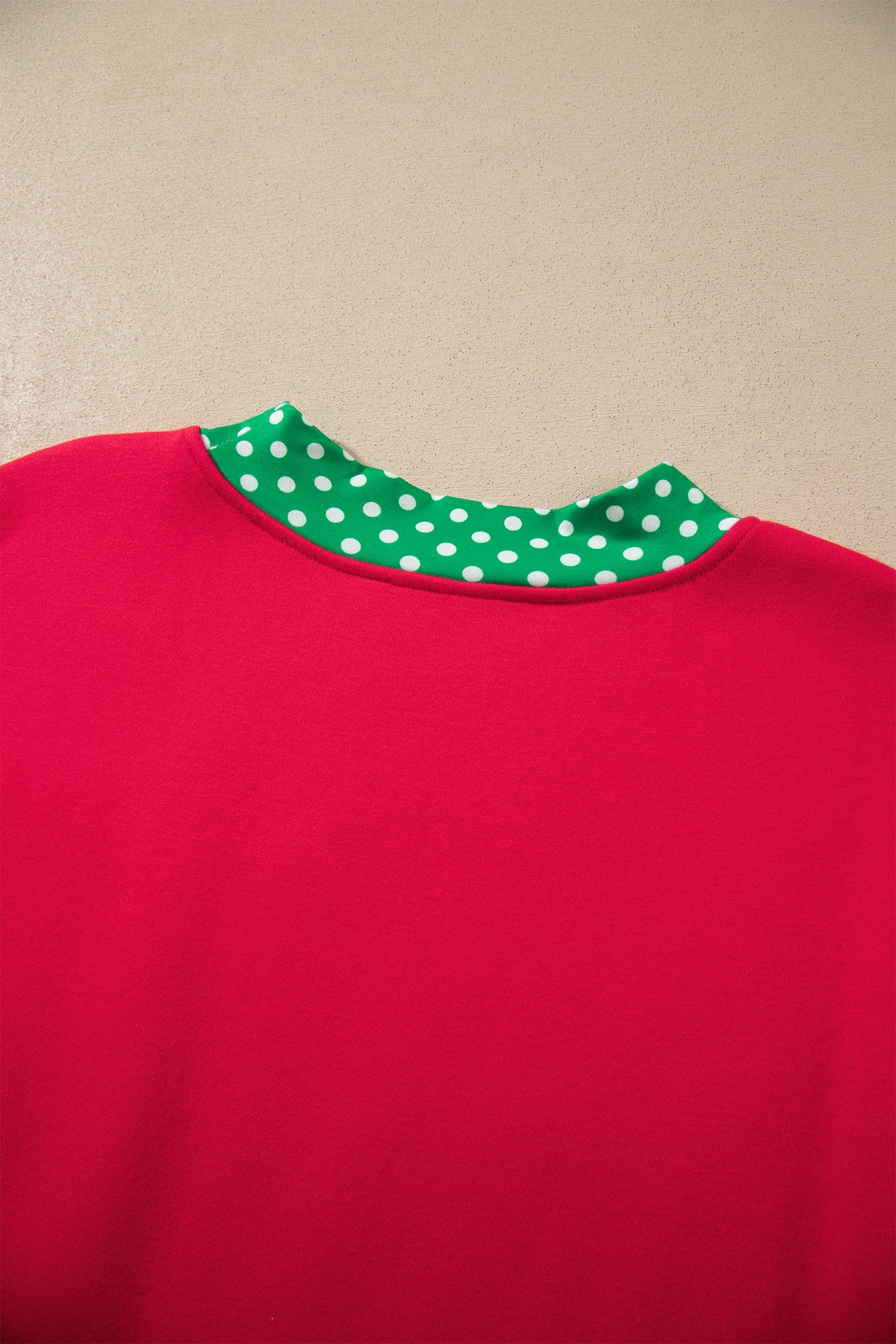 Mocha Polka Dot Oversized Sweatshirt