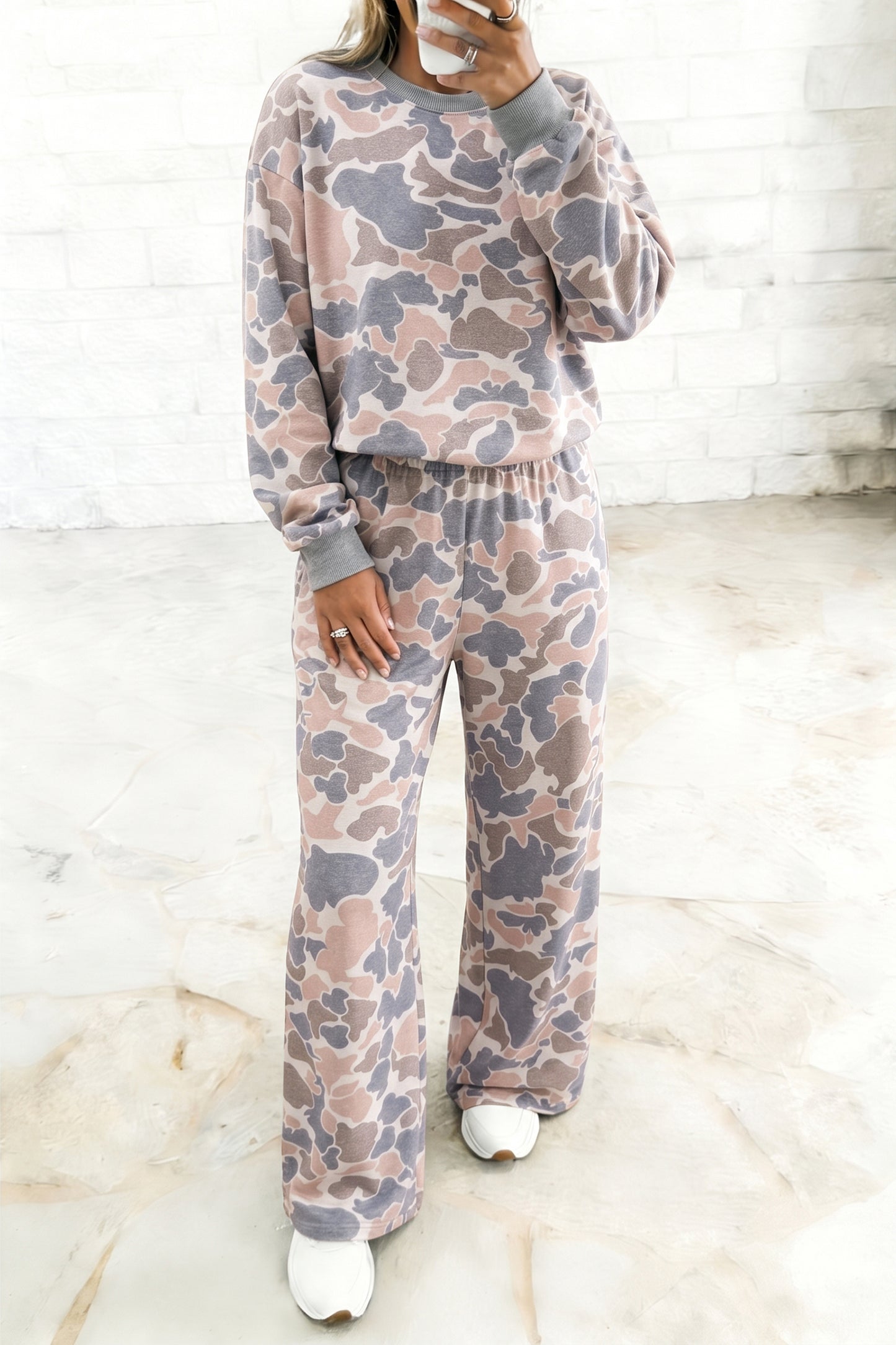 Camouflage Long Sleeve Pants Set