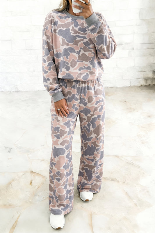 Camouflage Long Sleeve Pants Set