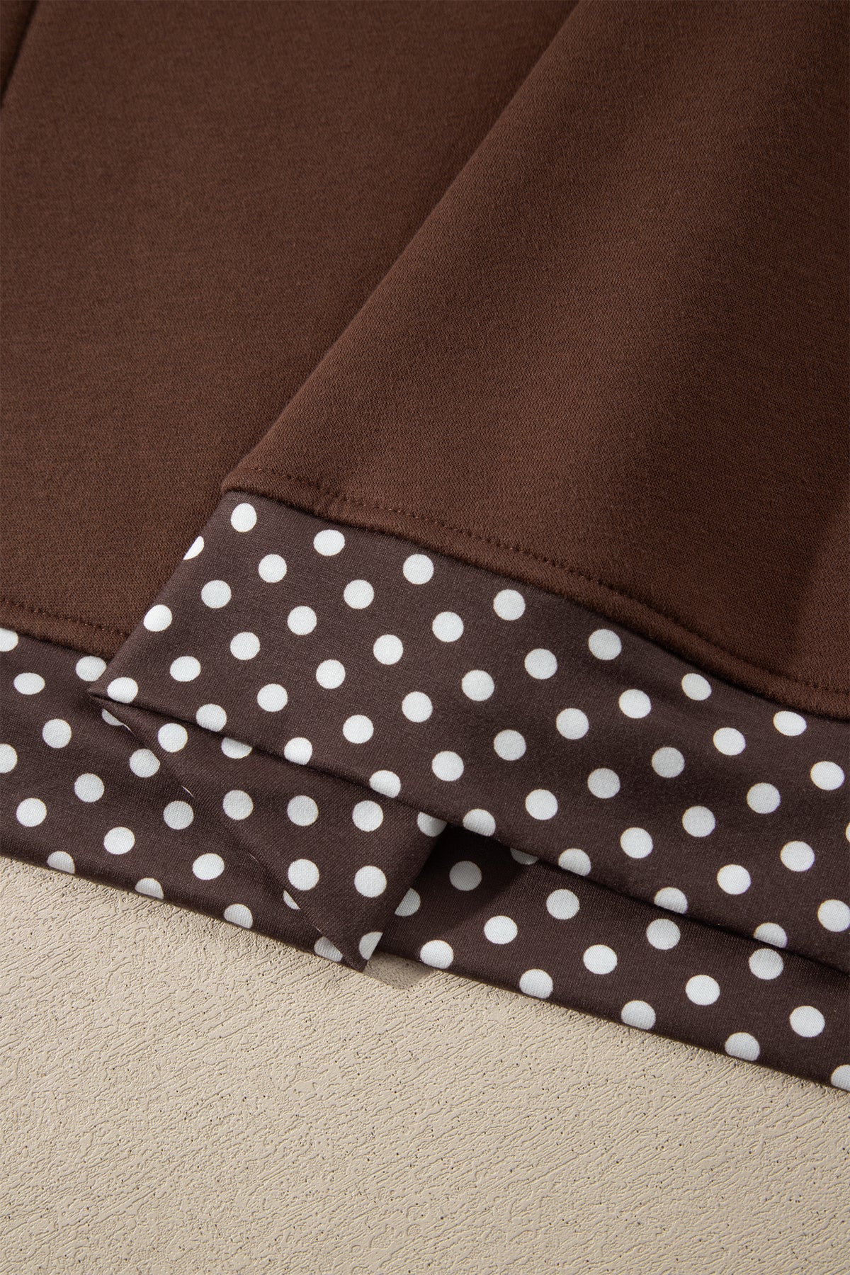 Mocha Polka Dot Oversized Sweatshirt