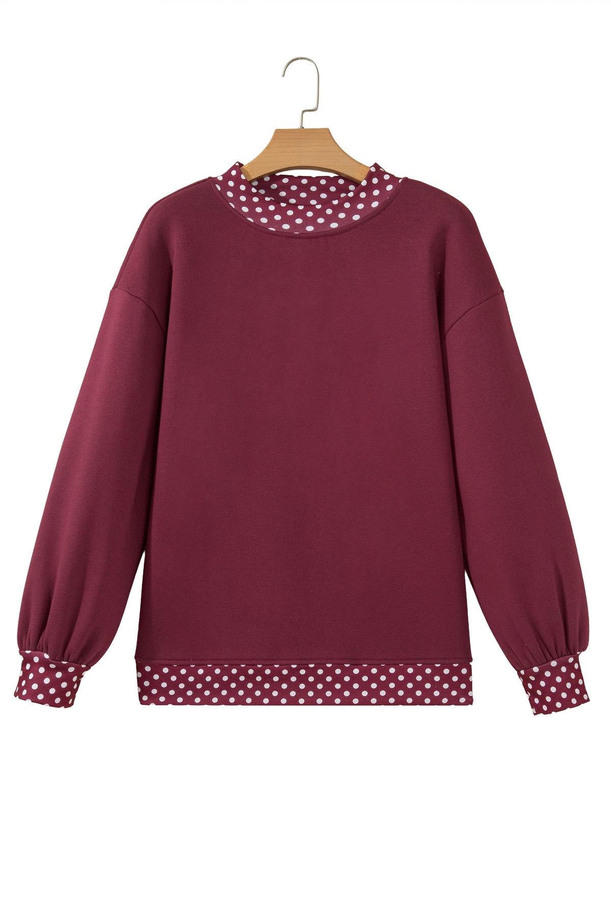 Mocha Polka Dot Oversized Sweatshirt