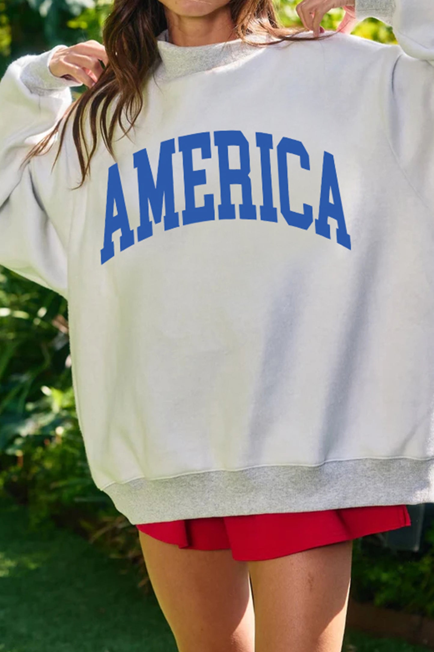 Mock Neck Reversible USA/America Sweatshirt