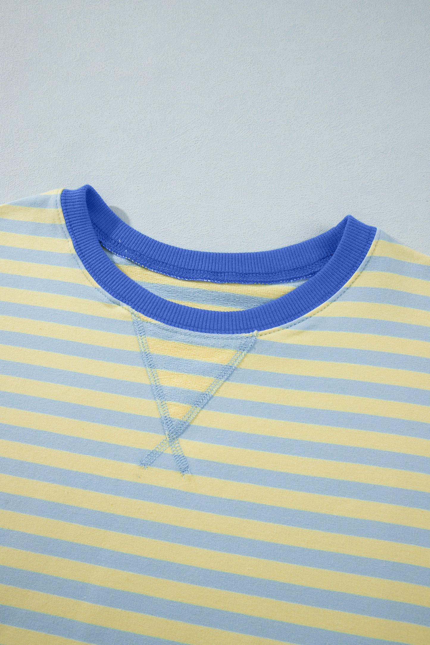 Pink Stripe Crew Neck Pant Set