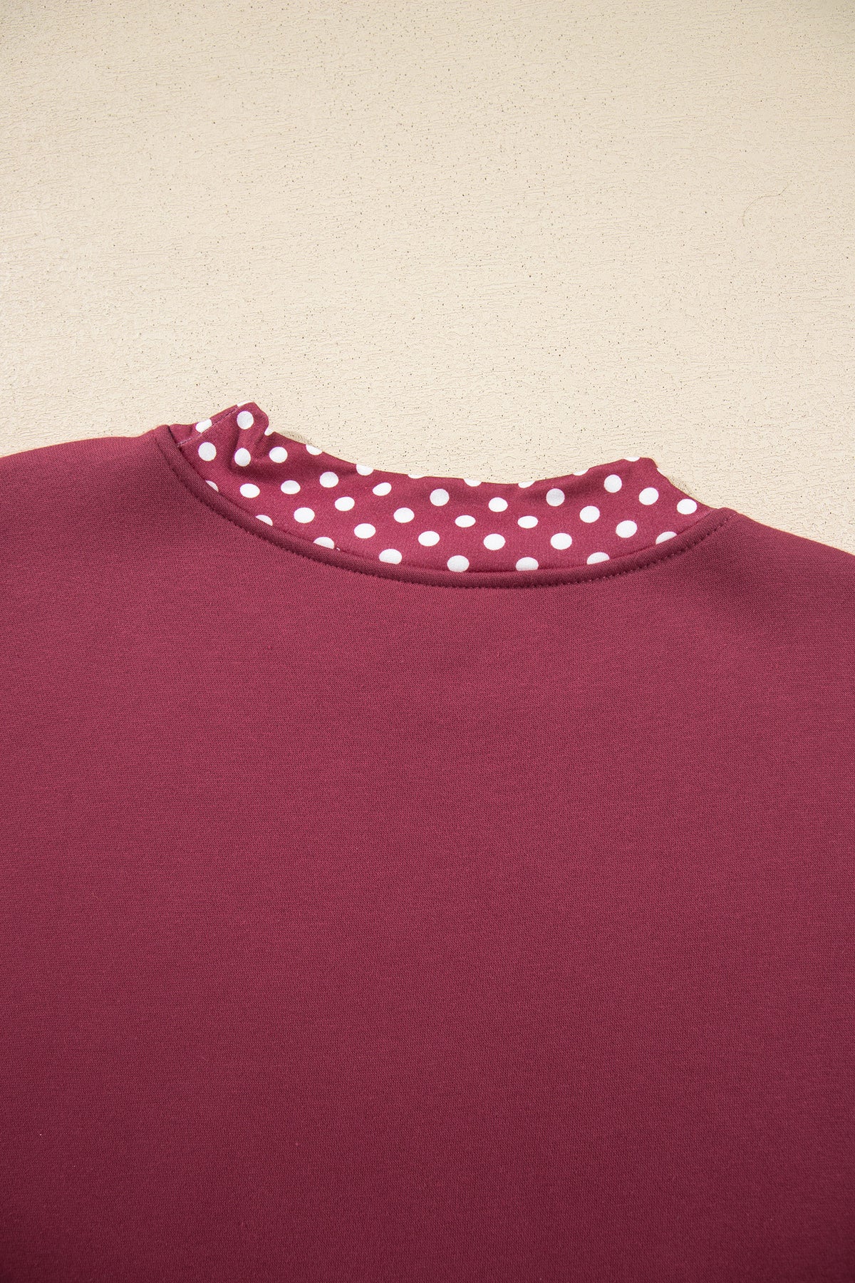 Mocha Polka Dot Oversized Sweatshirt