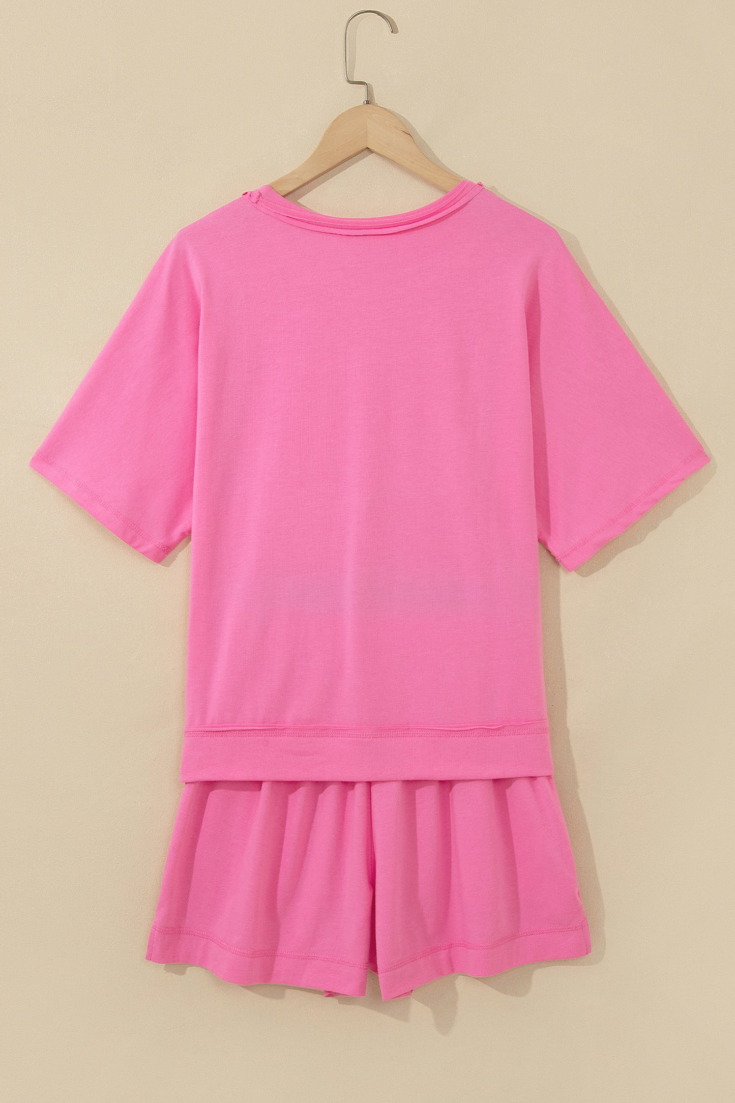 Oversized Drop Shoulder Top & Shorts Set
