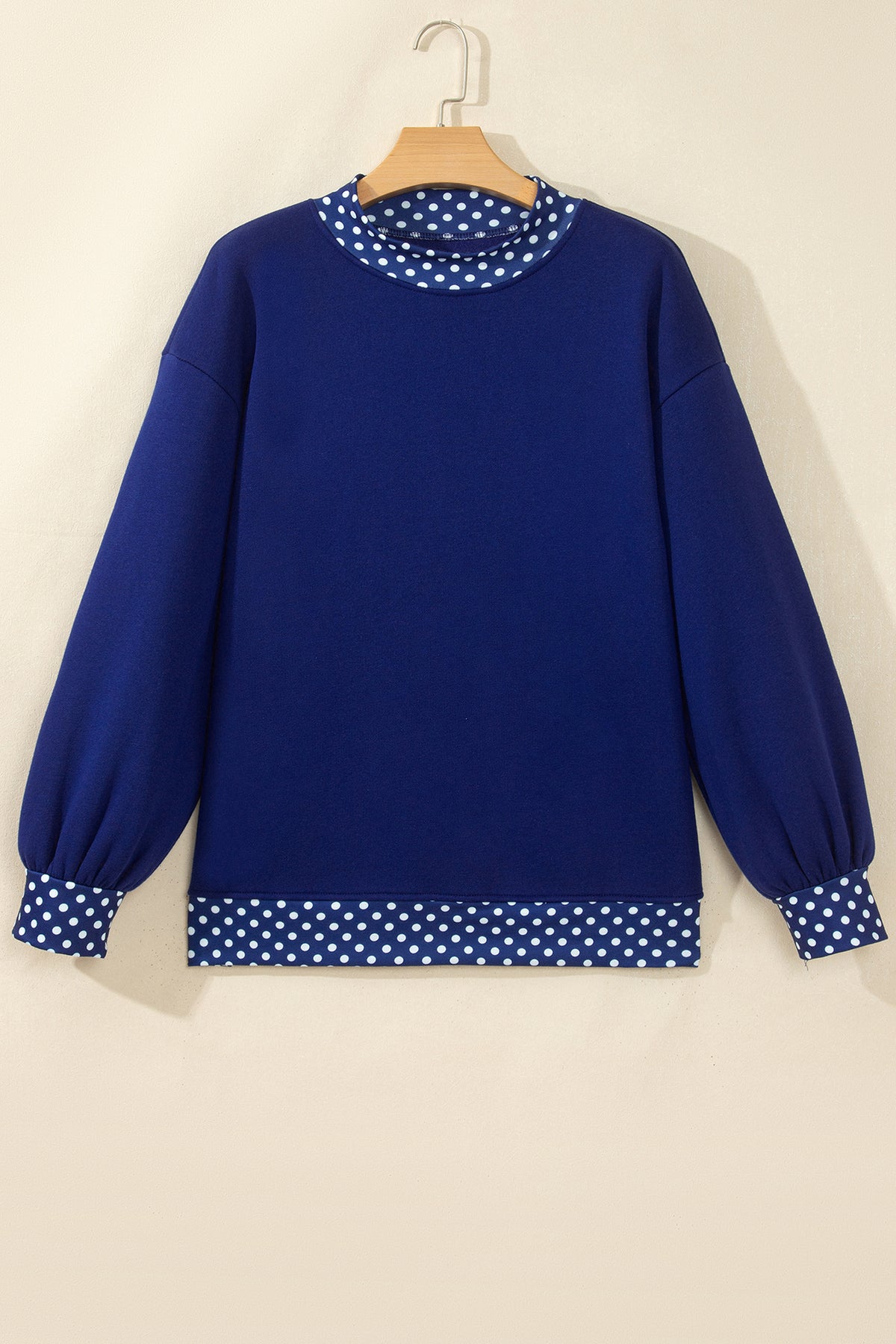 Mocha Polka Dot Oversized Sweatshirt