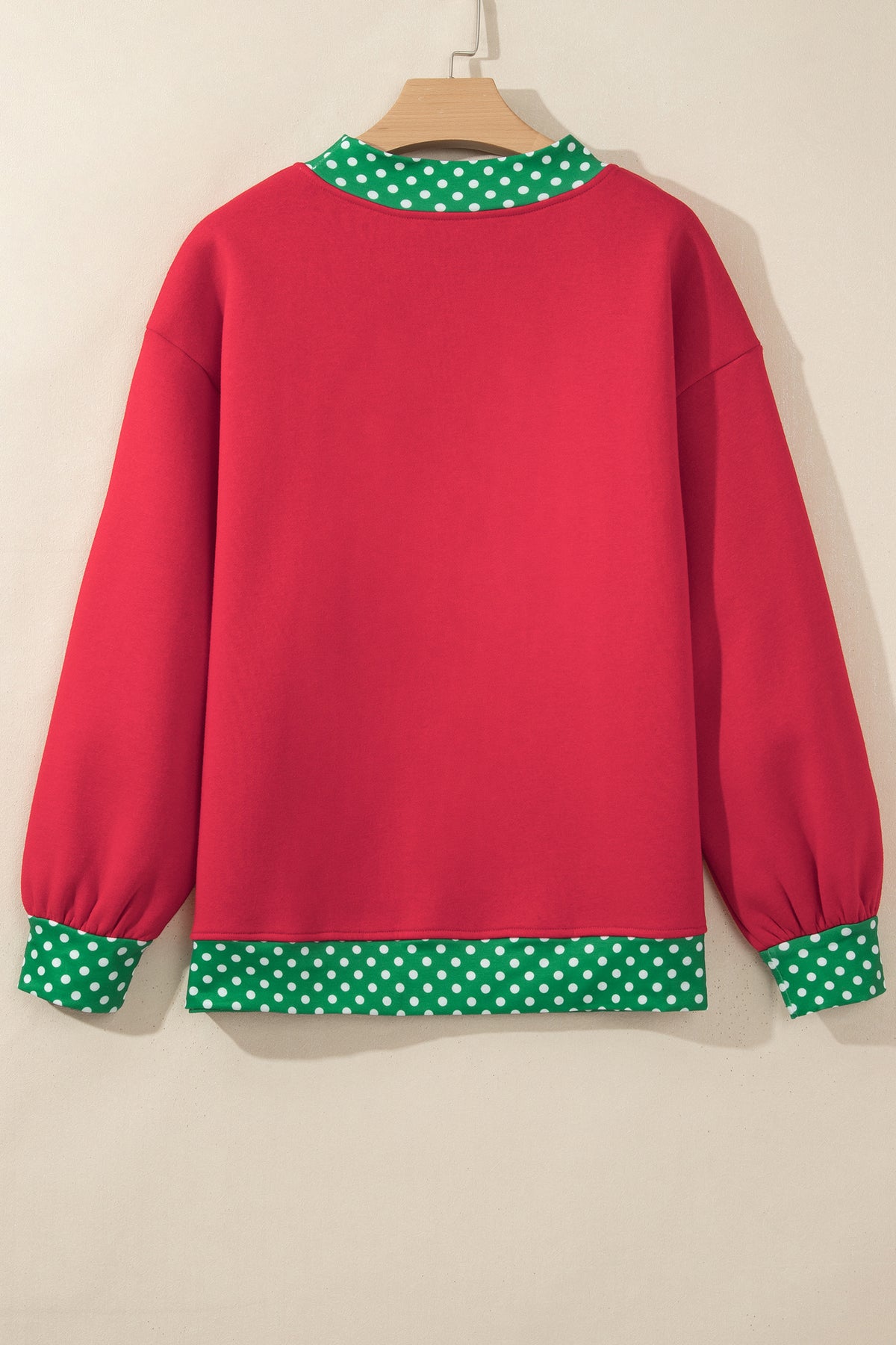 Mocha Polka Dot Oversized Sweatshirt