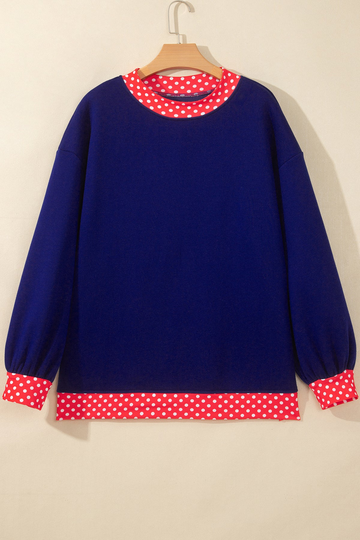 Mocha Polka Dot Oversized Sweatshirt