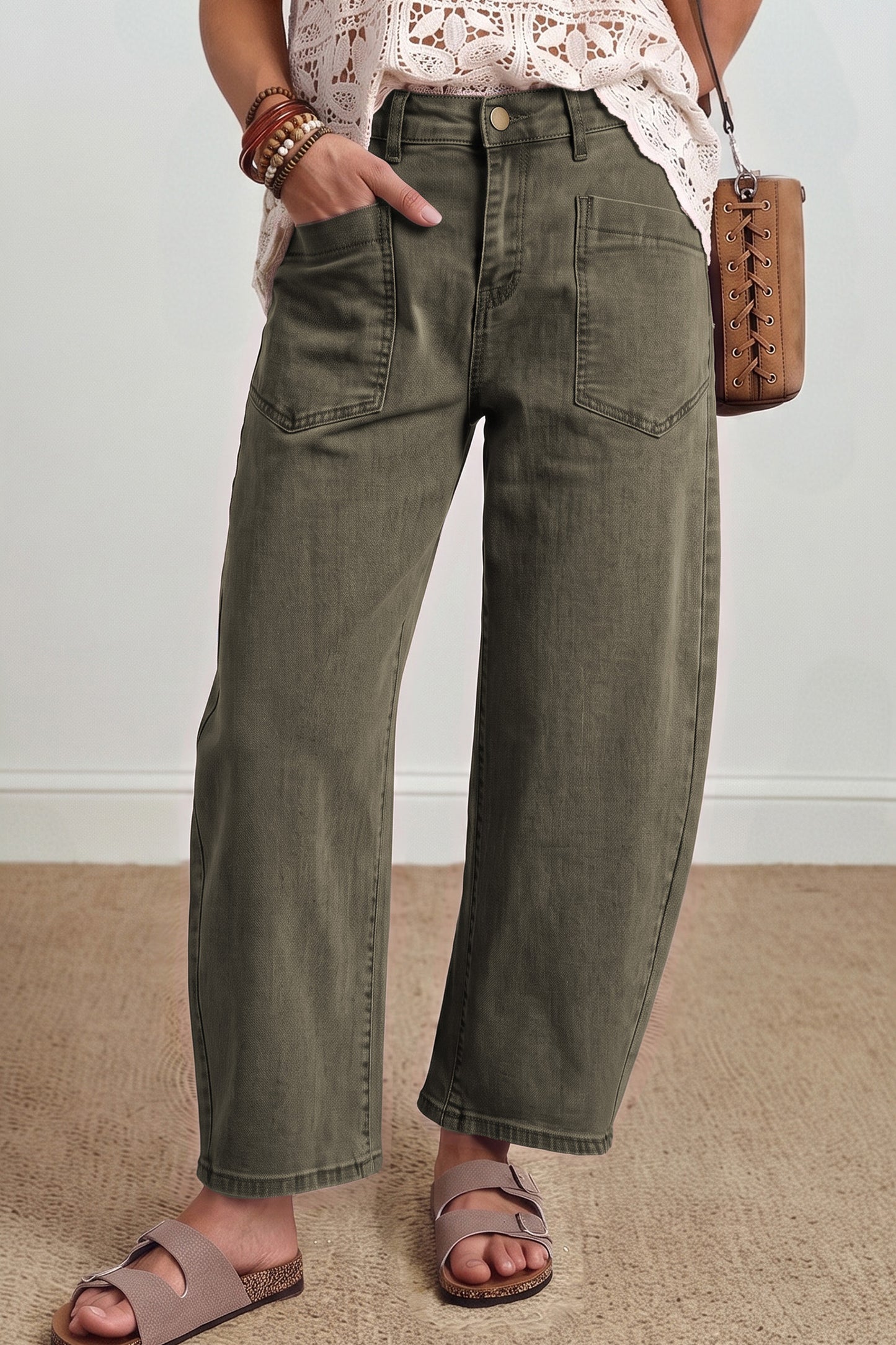 Four Leaf Clover Barrel Jeans