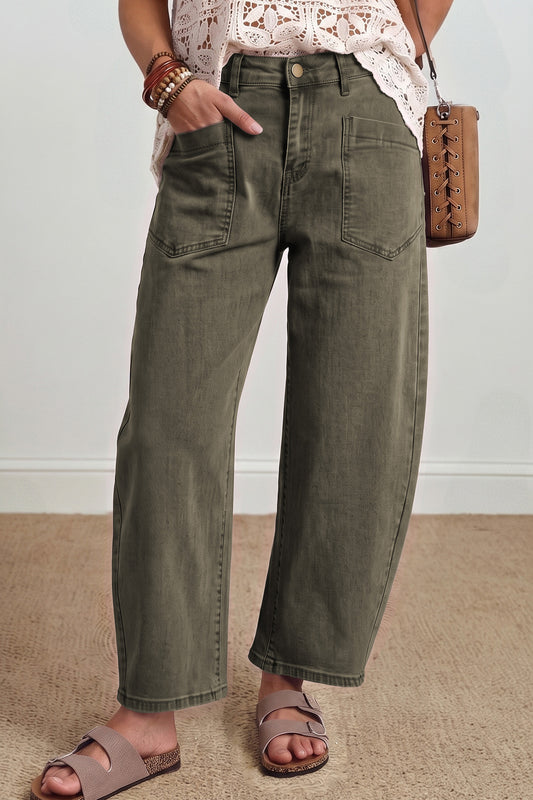Four Leaf Clover Barrel Jeans