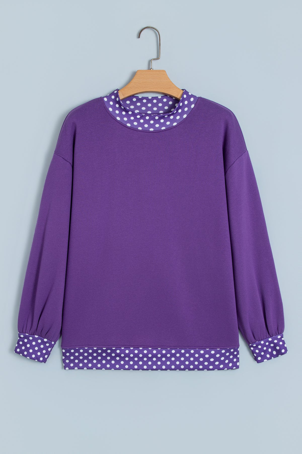 Mocha Polka Dot Oversized Sweatshirt