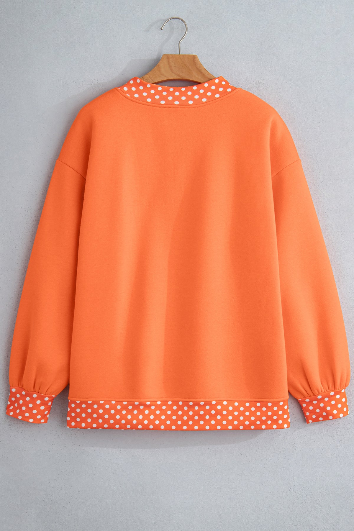 Mocha Polka Dot Oversized Sweatshirt