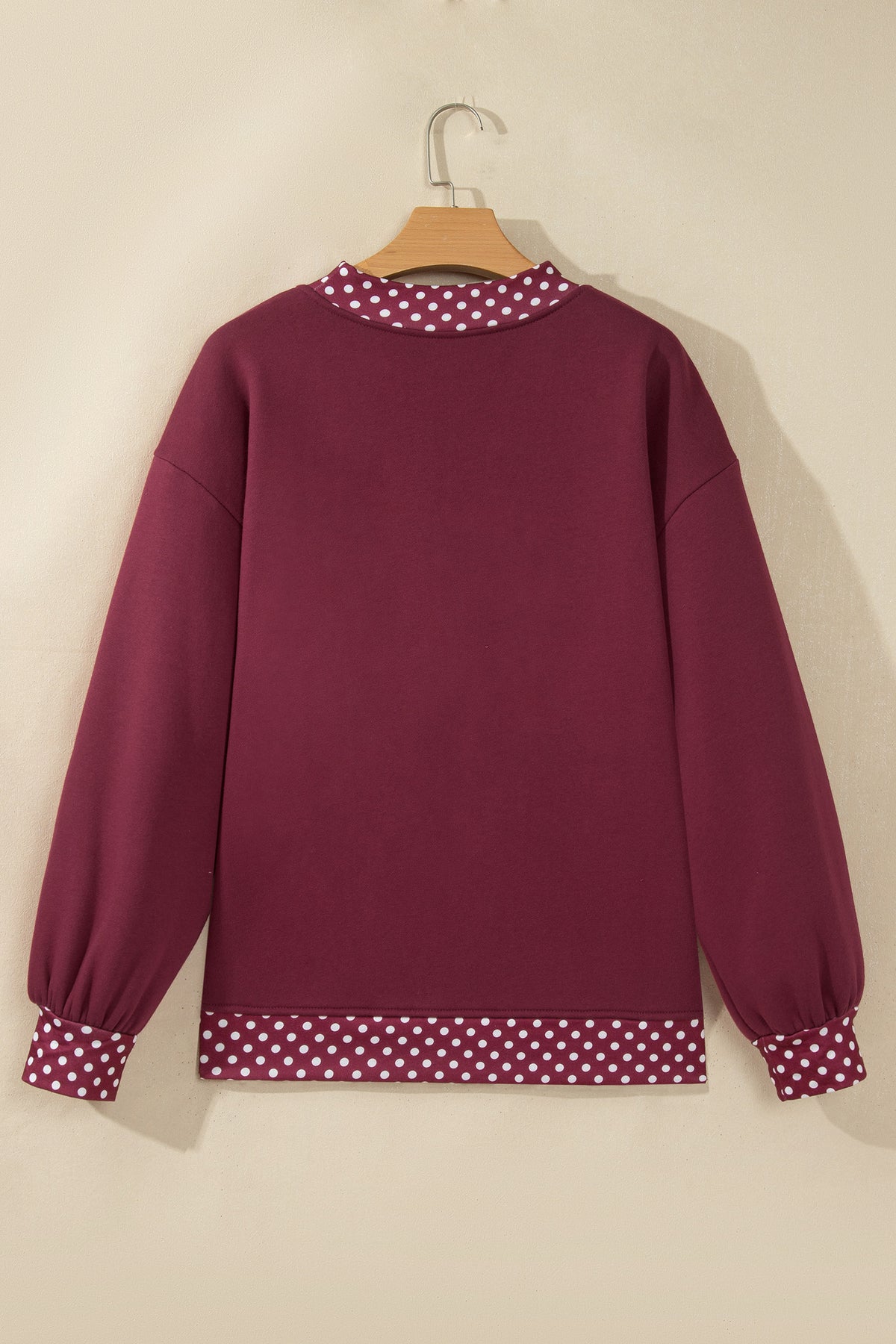Mocha Polka Dot Oversized Sweatshirt