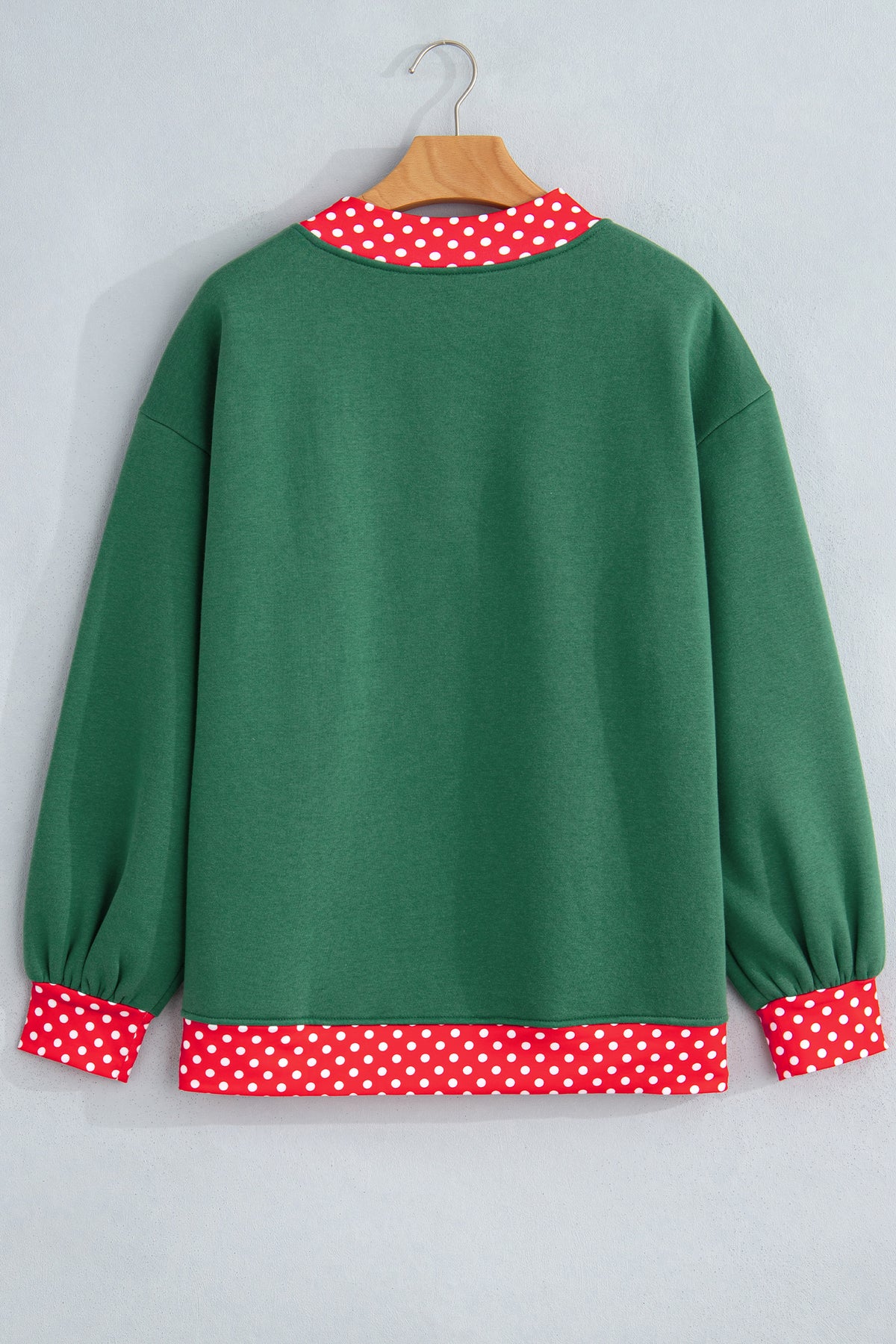 Mocha Polka Dot Oversized Sweatshirt
