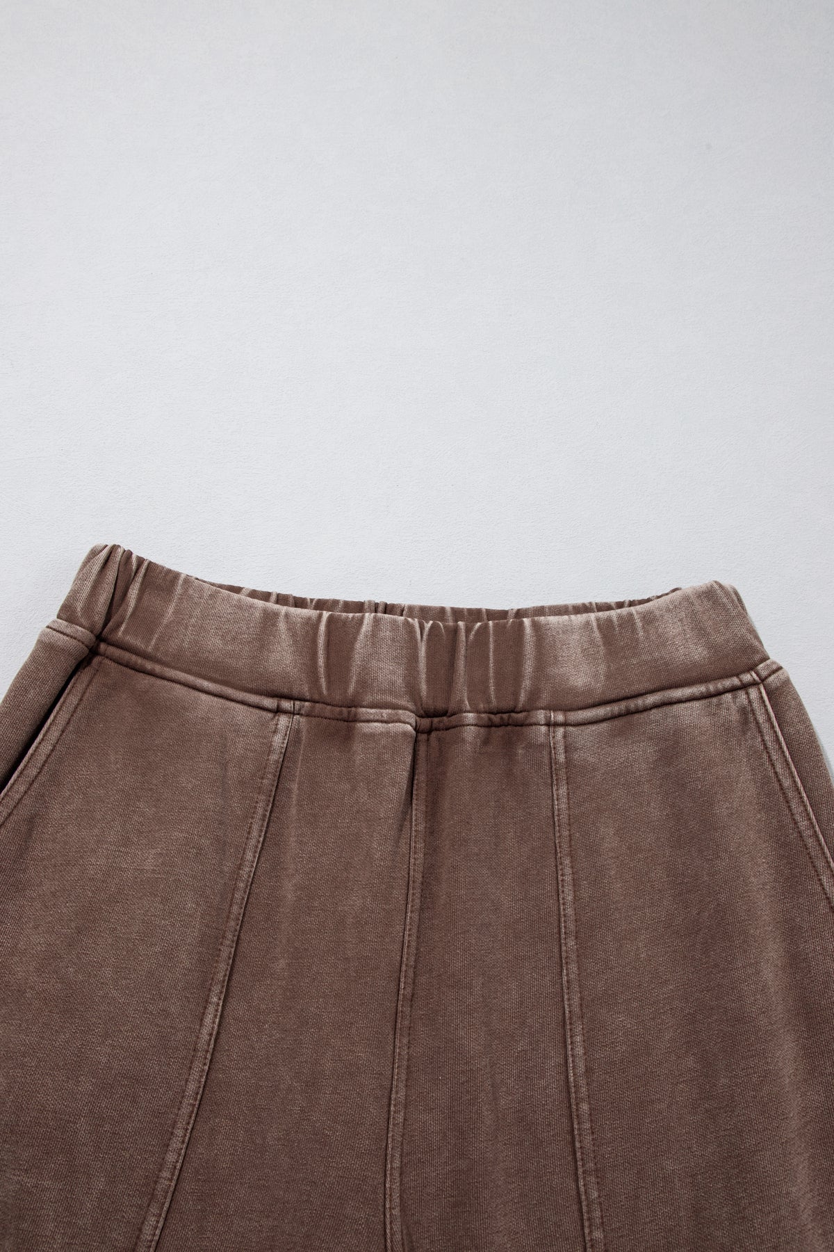 Coffee Mineral Wash Barrel Pants