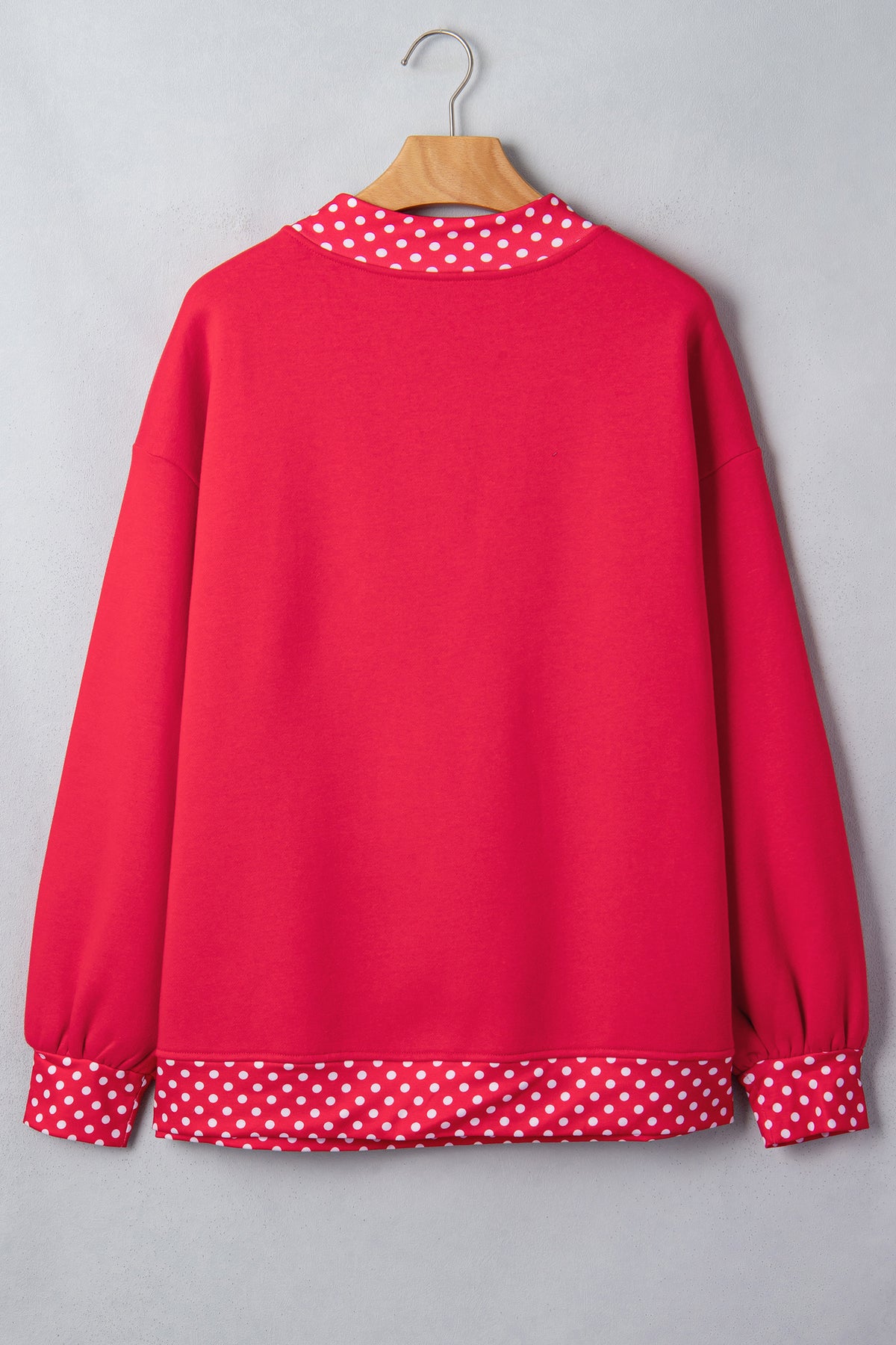 Mocha Polka Dot Oversized Sweatshirt