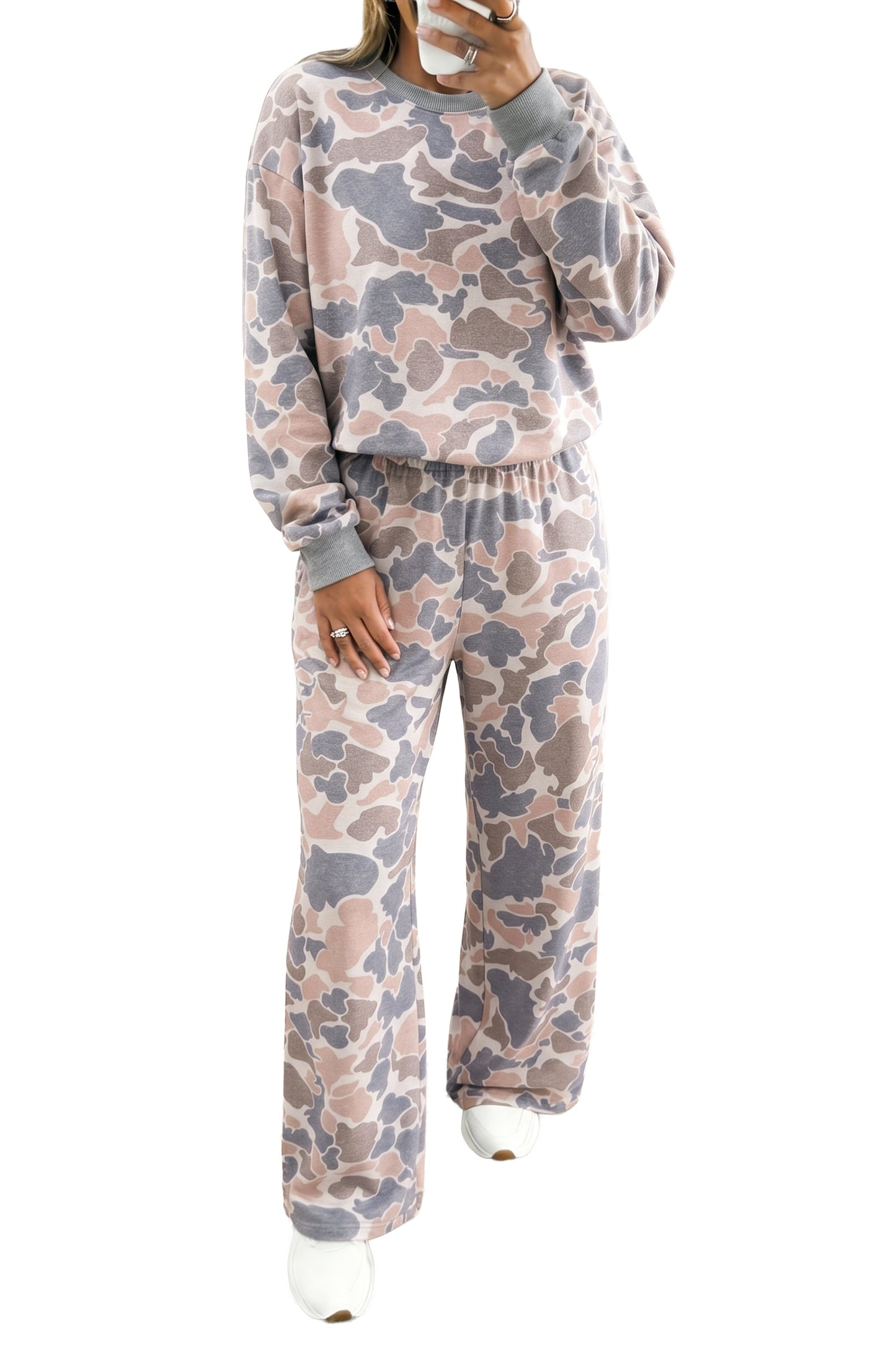 Camouflage Long Sleeve Pants Set