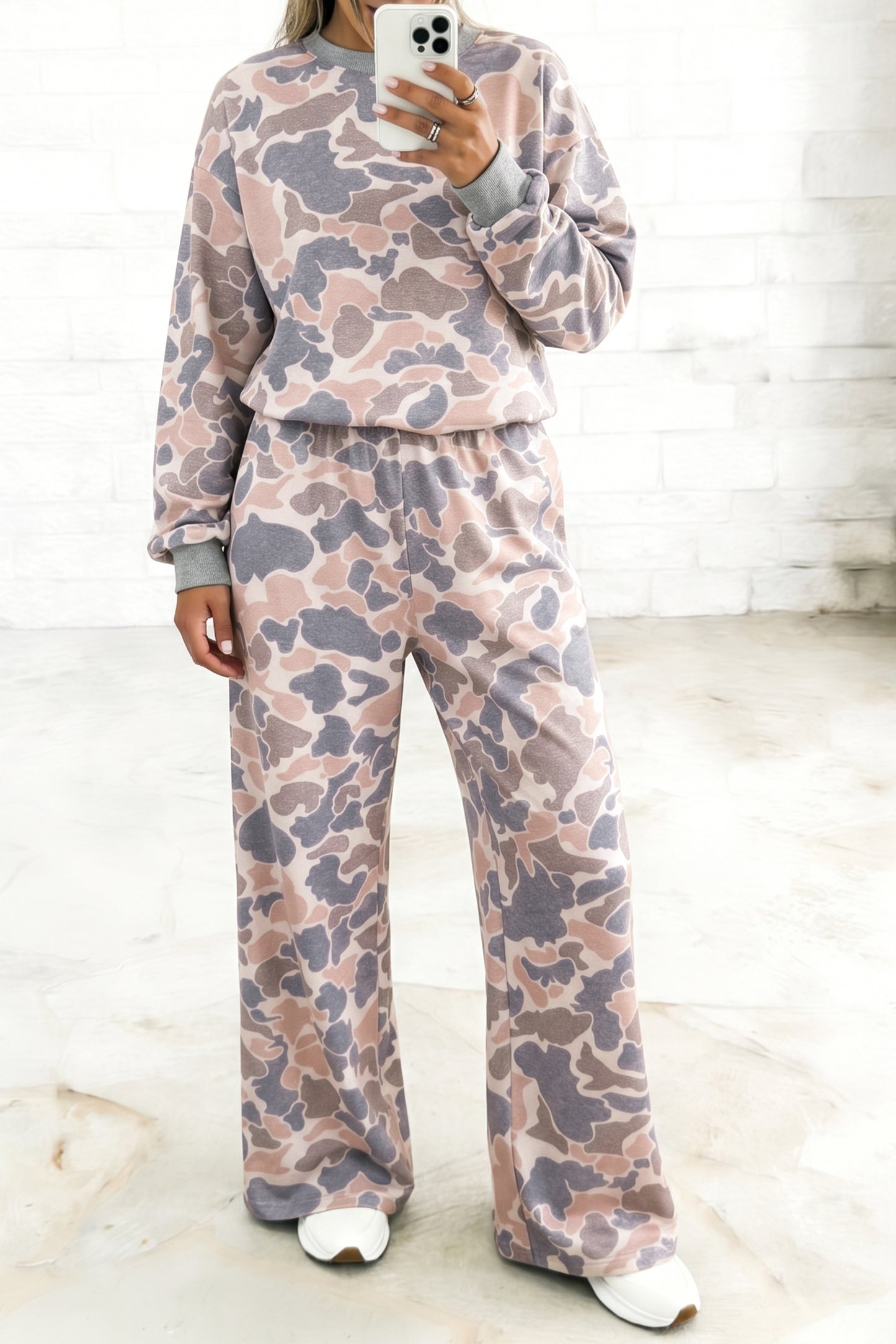 Camouflage Long Sleeve Pants Set