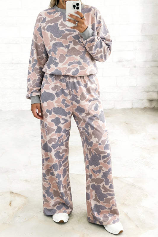 Camouflage Long Sleeve Pants Set