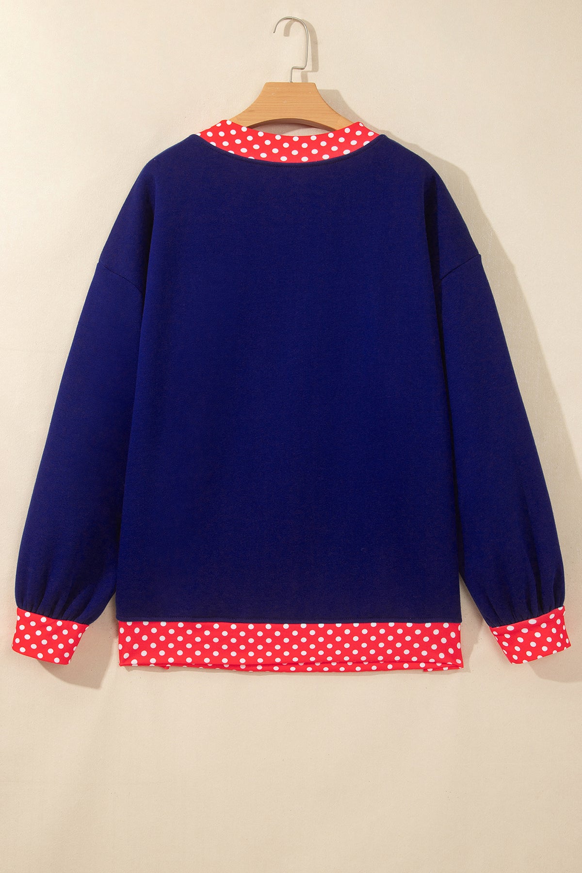 Mocha Polka Dot Oversized Sweatshirt