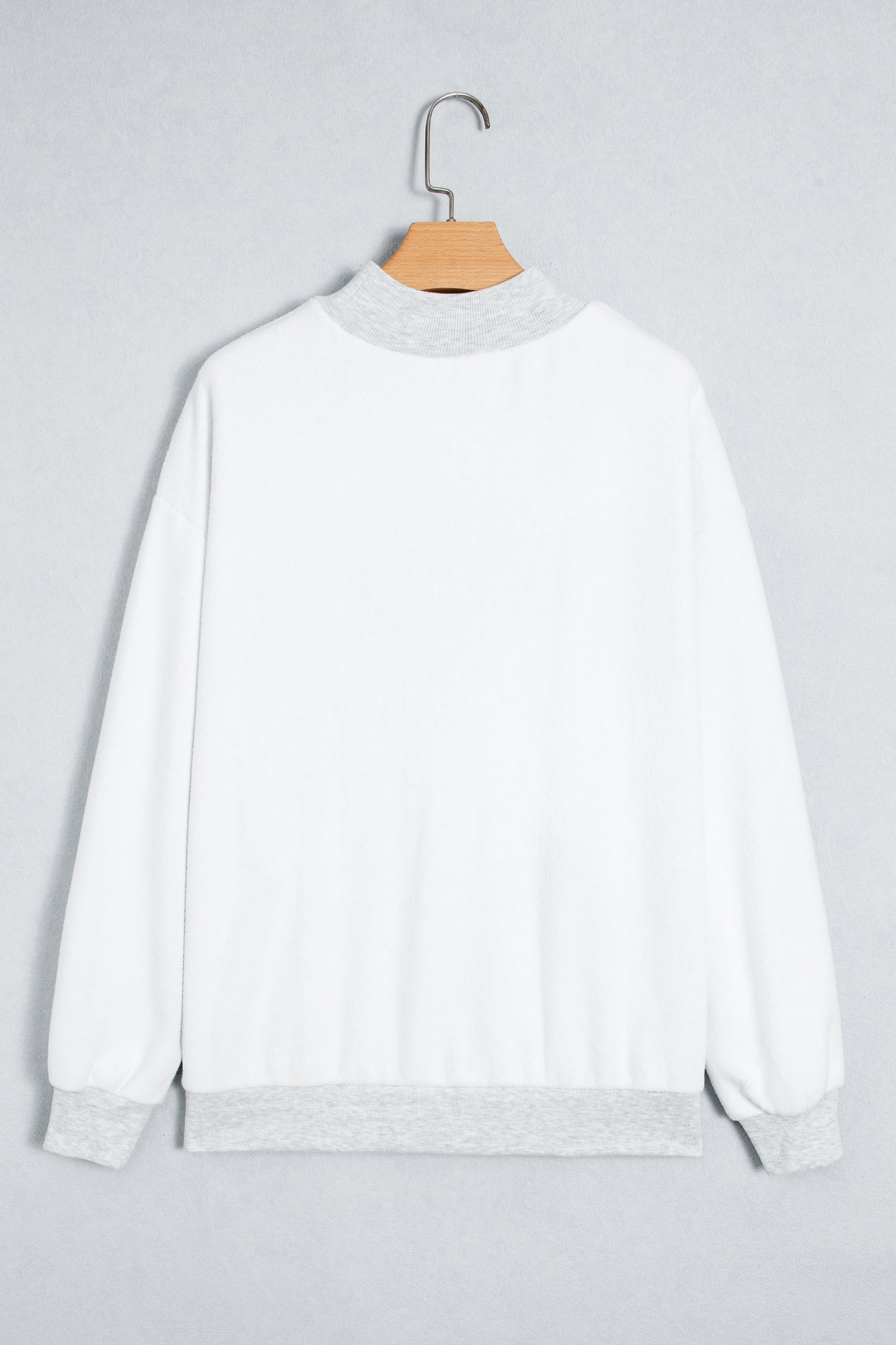 Light Grey Mock Neck GAMEDAY/ FOOTBALL Reversible Sweatshirt