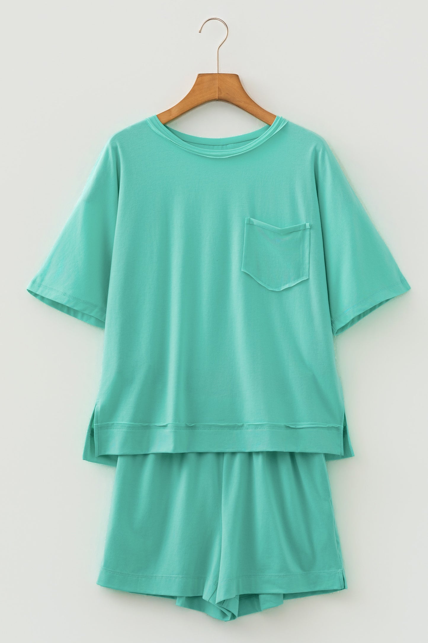 Oversized Drop Shoulder Top & Shorts Set