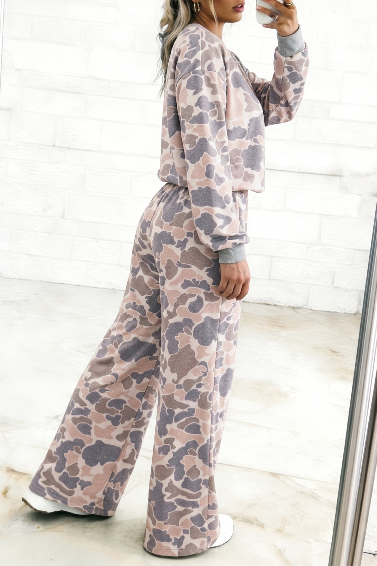 Camouflage Long Sleeve Pants Set