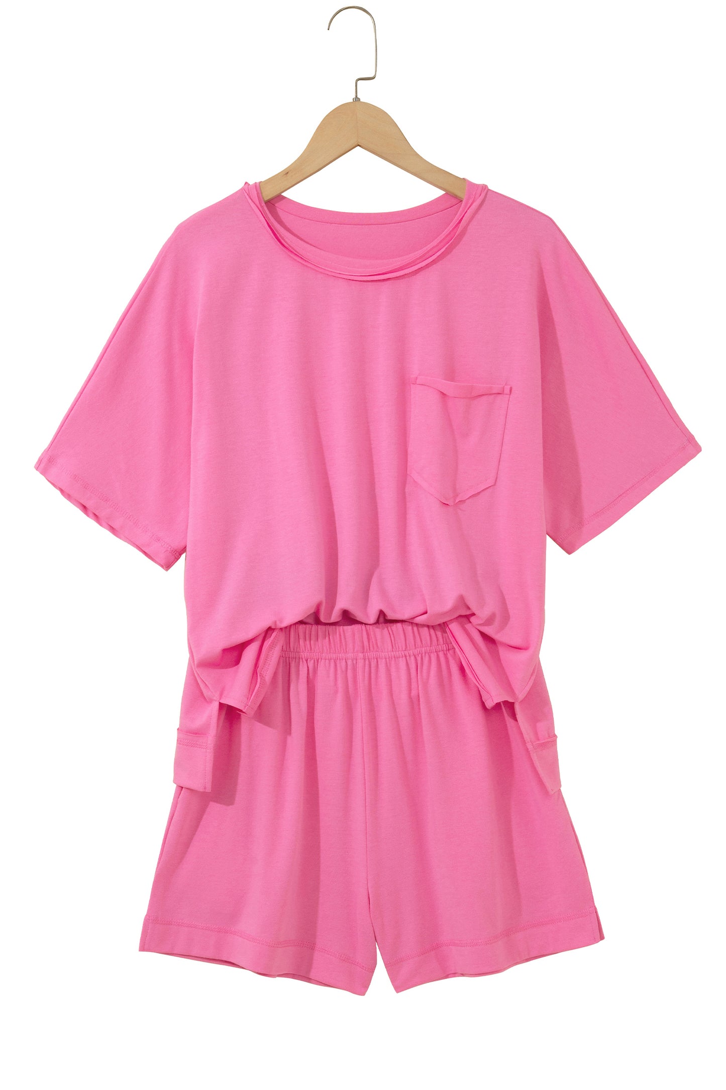 Oversized Drop Shoulder Top & Shorts Set