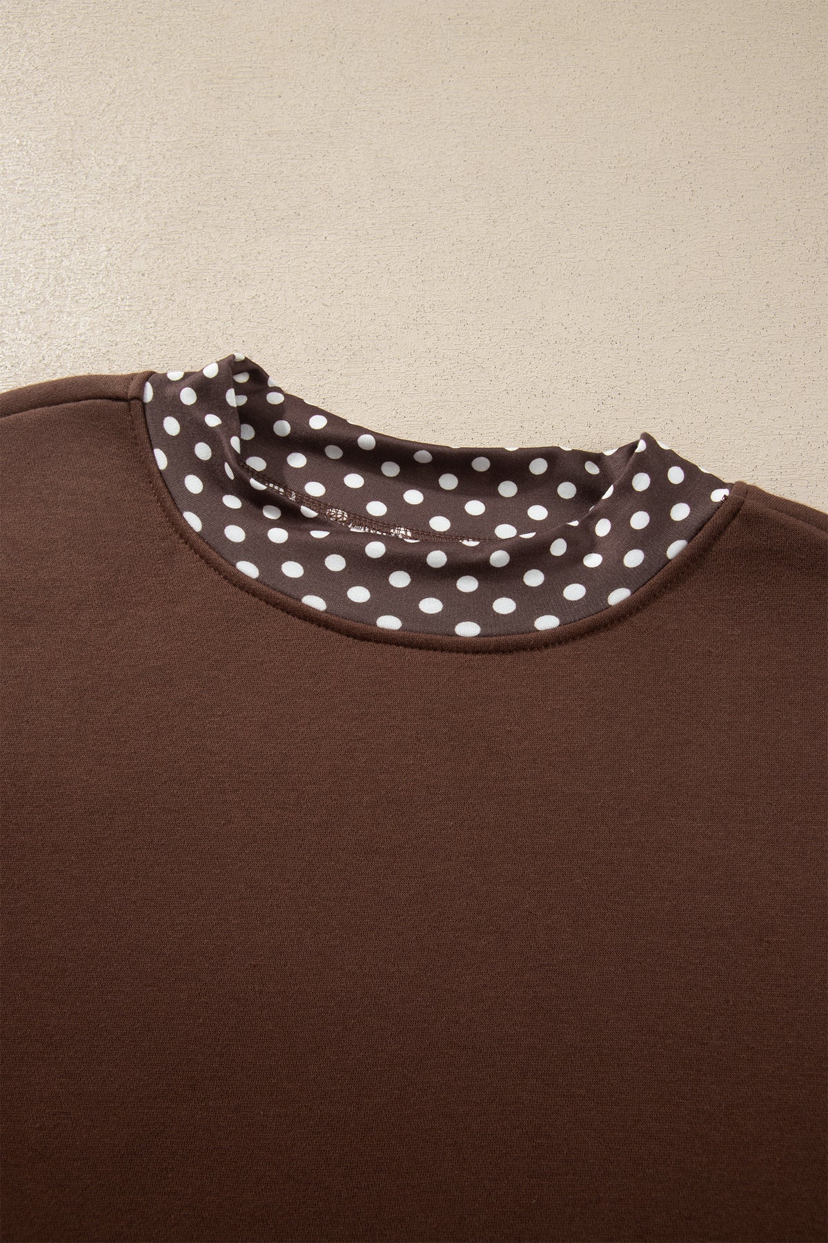 Mocha Polka Dot Oversized Sweatshirt
