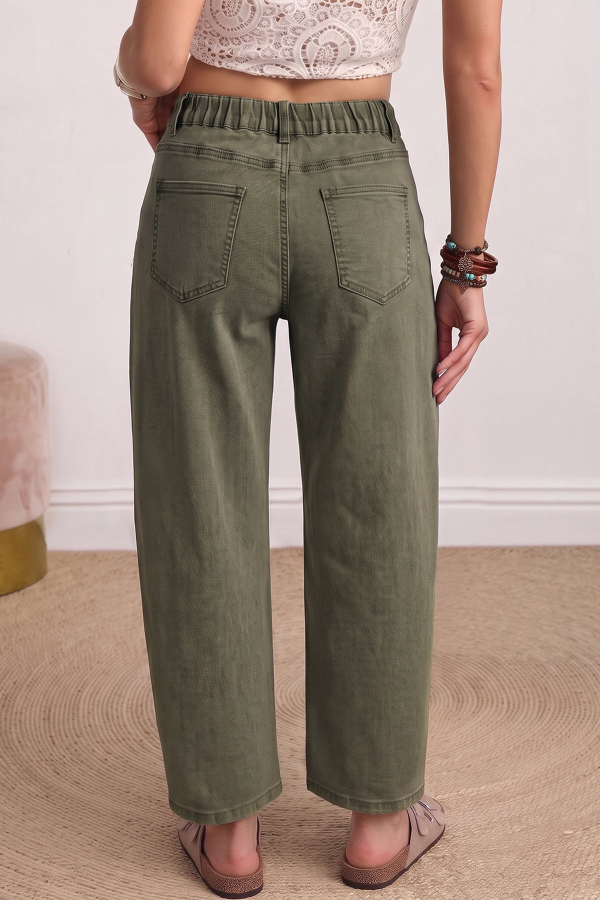 Four Leaf Clover Barrel Jeans