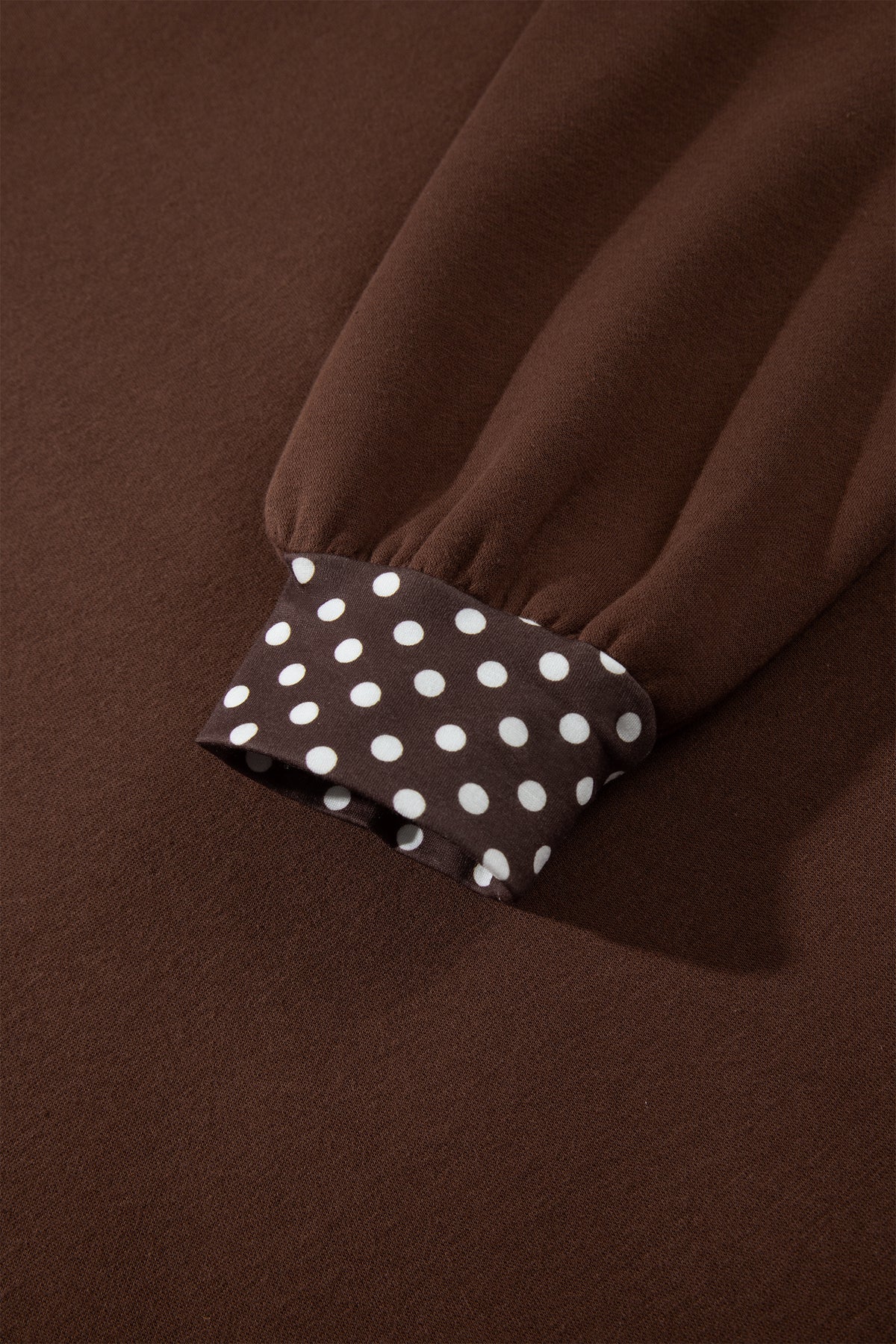 Mocha Polka Dot Oversized Sweatshirt