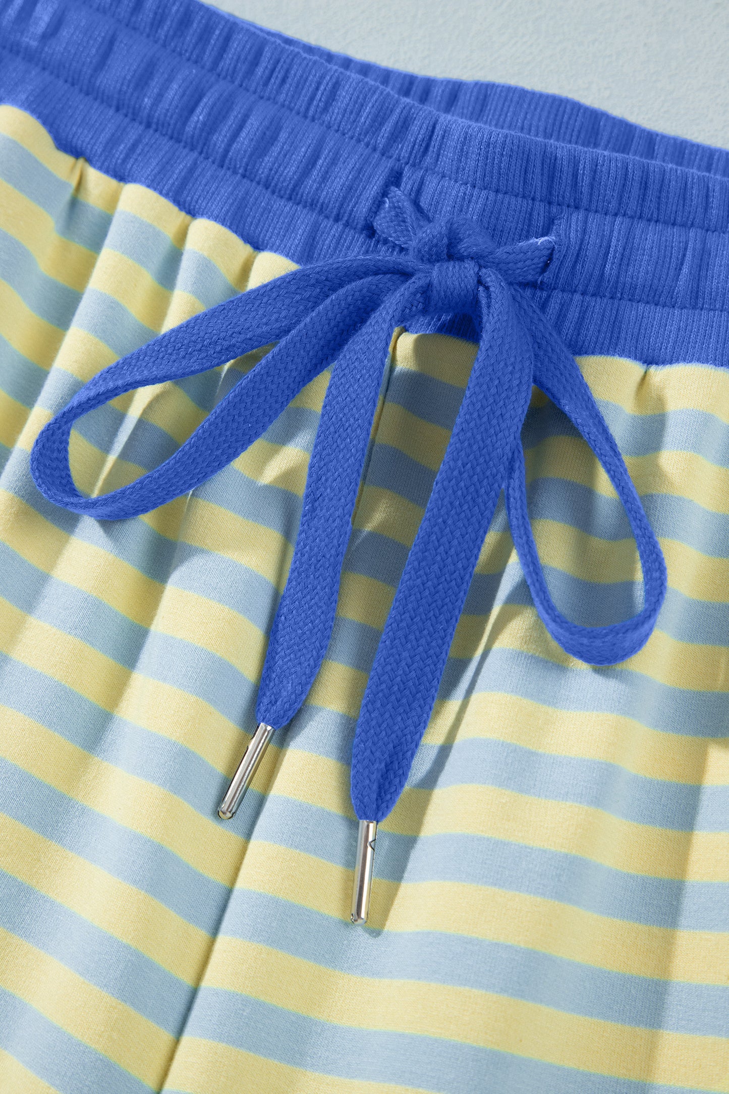 Pink Stripe Crew Neck Pant Set