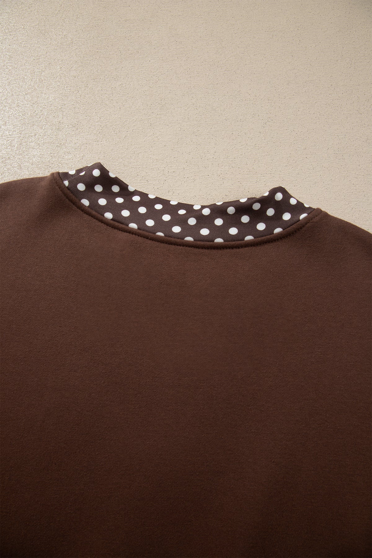 Mocha Polka Dot Oversized Sweatshirt