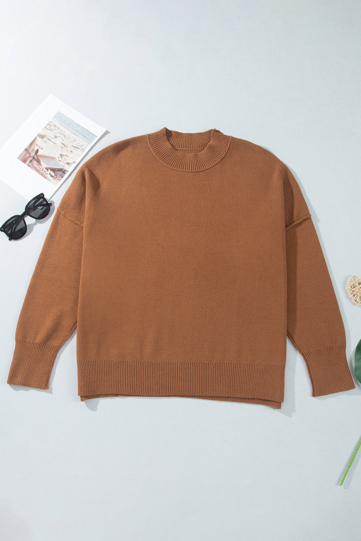 Chestnut Oversized Tunic Sweater