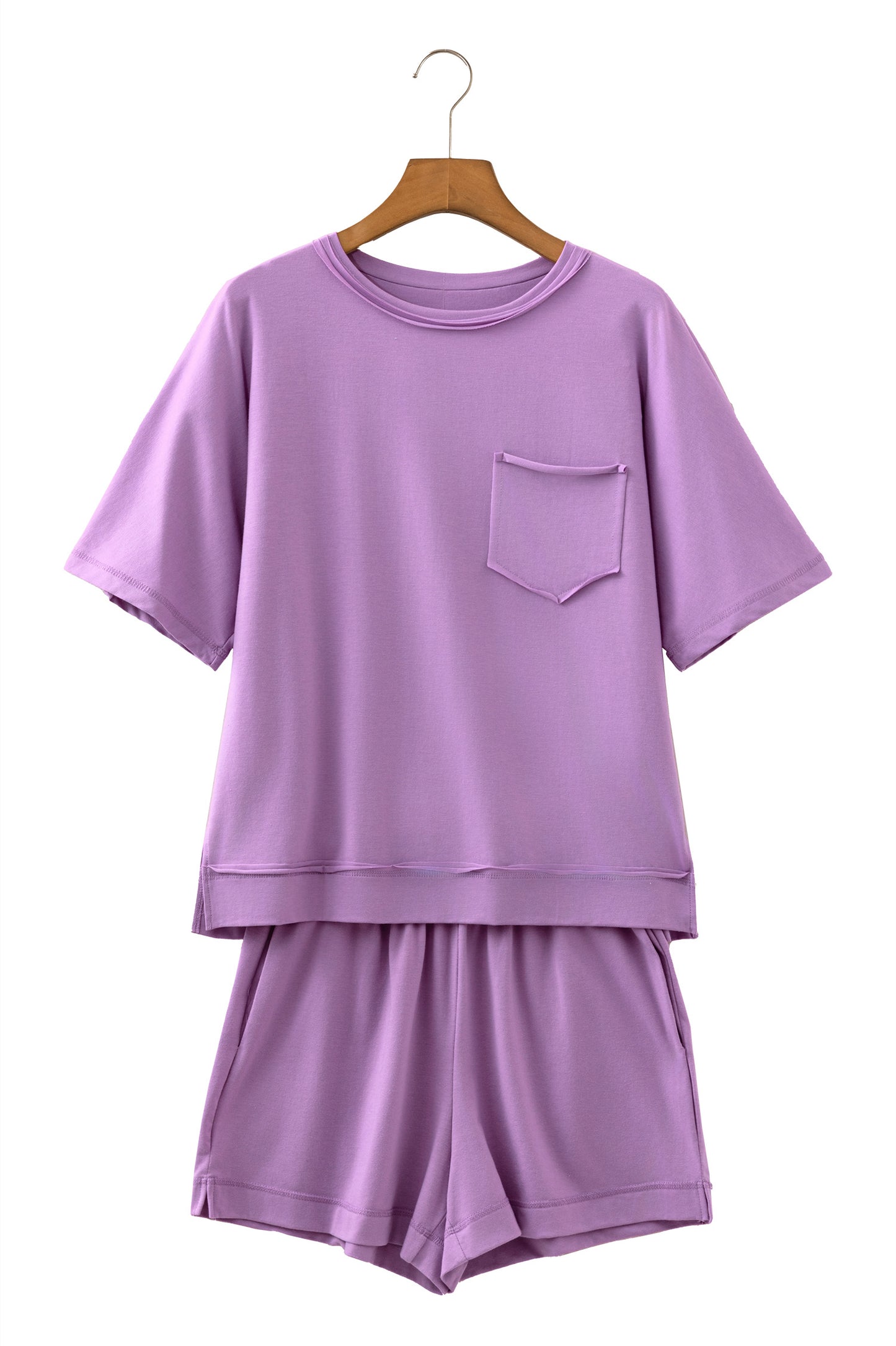 Oversized Drop Shoulder Top & Shorts Set