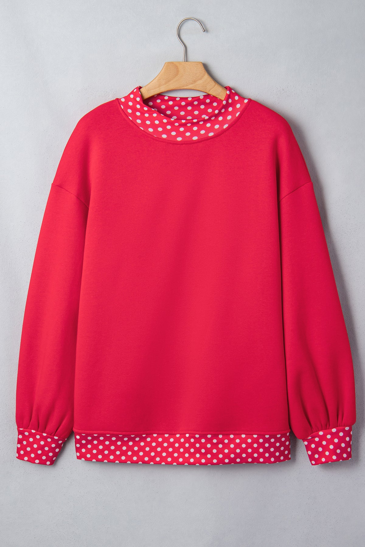 Mocha Polka Dot Oversized Sweatshirt