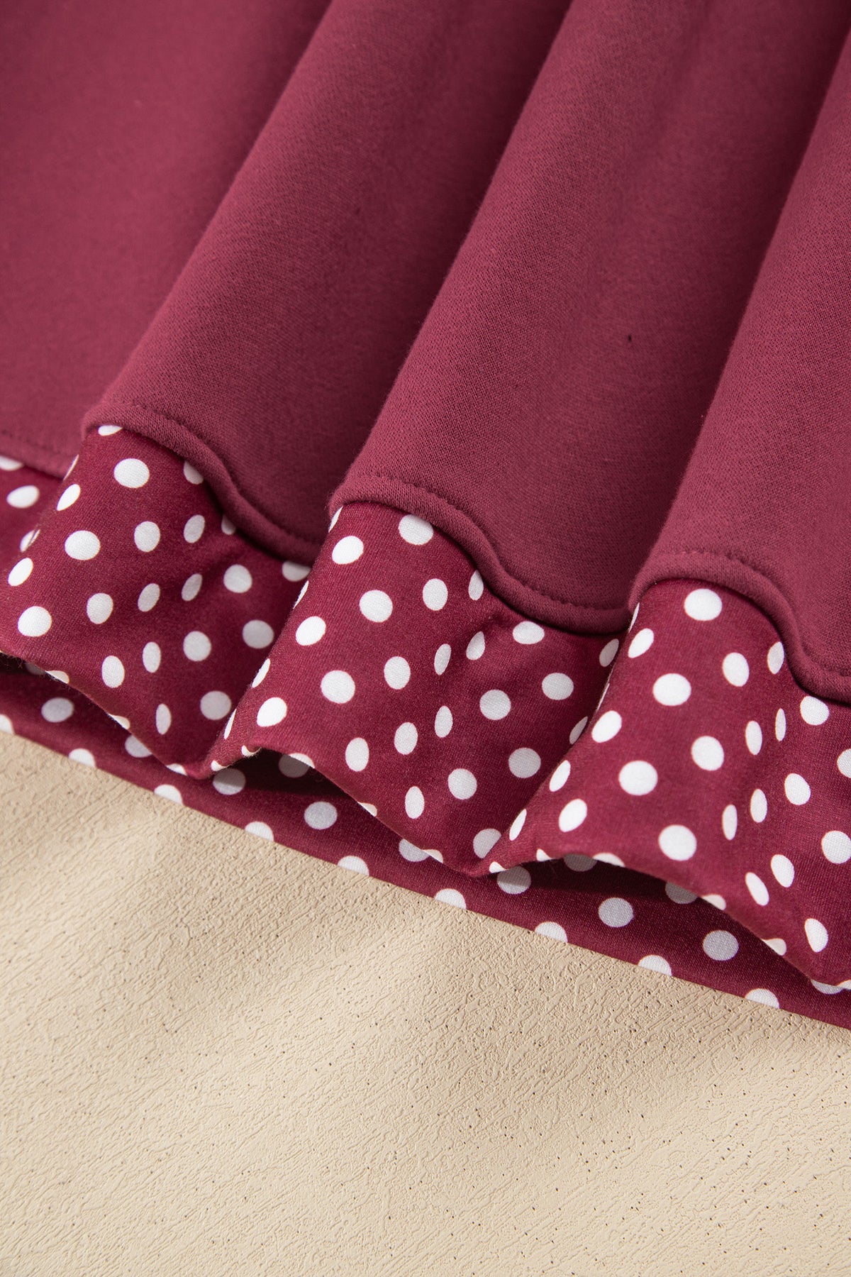 Mocha Polka Dot Oversized Sweatshirt