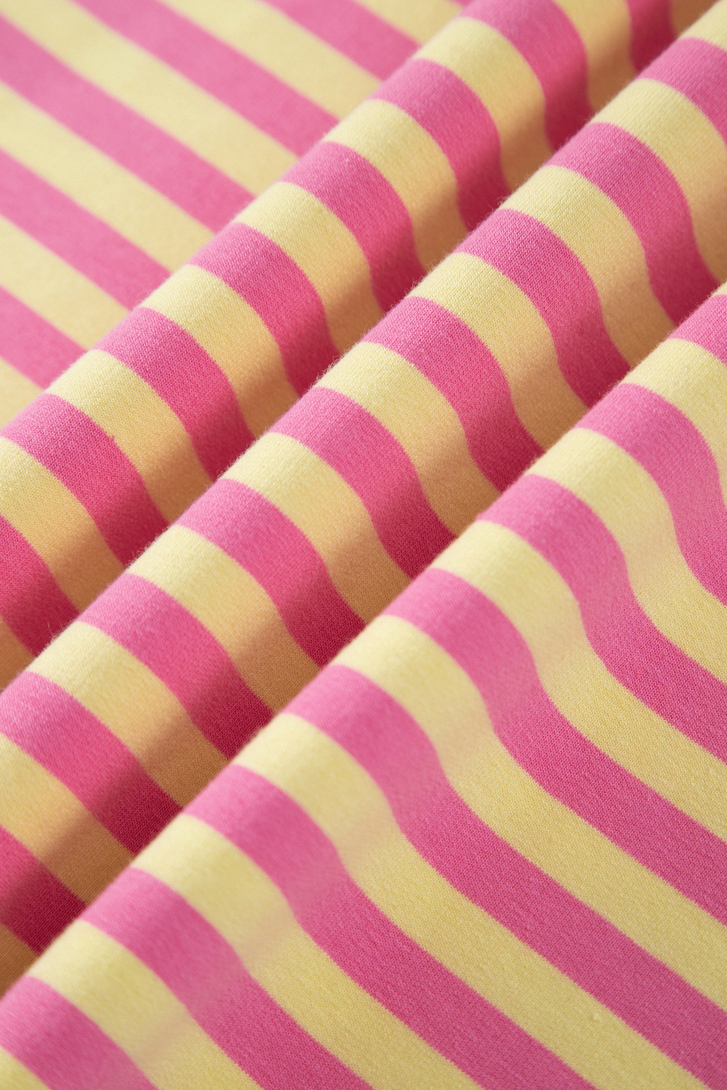 Pink Stripe Crew Neck Pant Set
