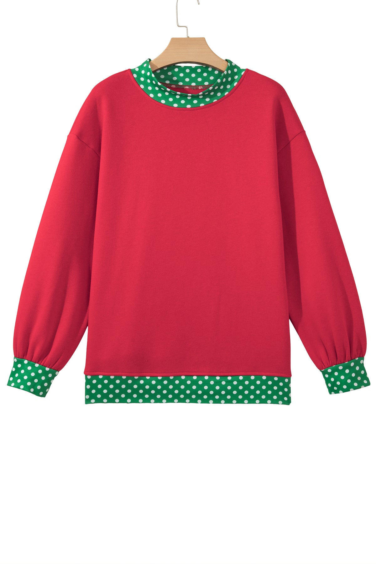 Mocha Polka Dot Oversized Sweatshirt