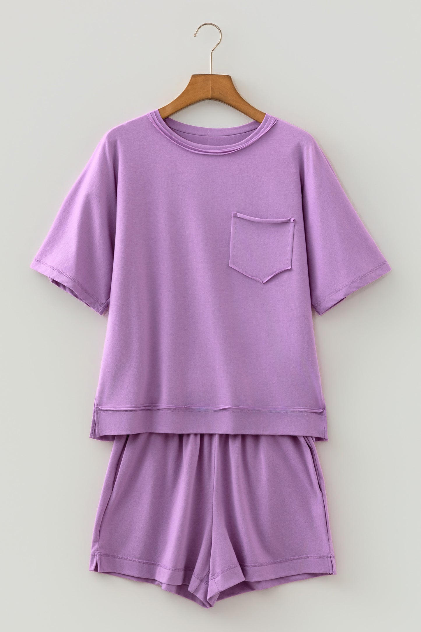 Oversized Drop Shoulder Top & Shorts Set
