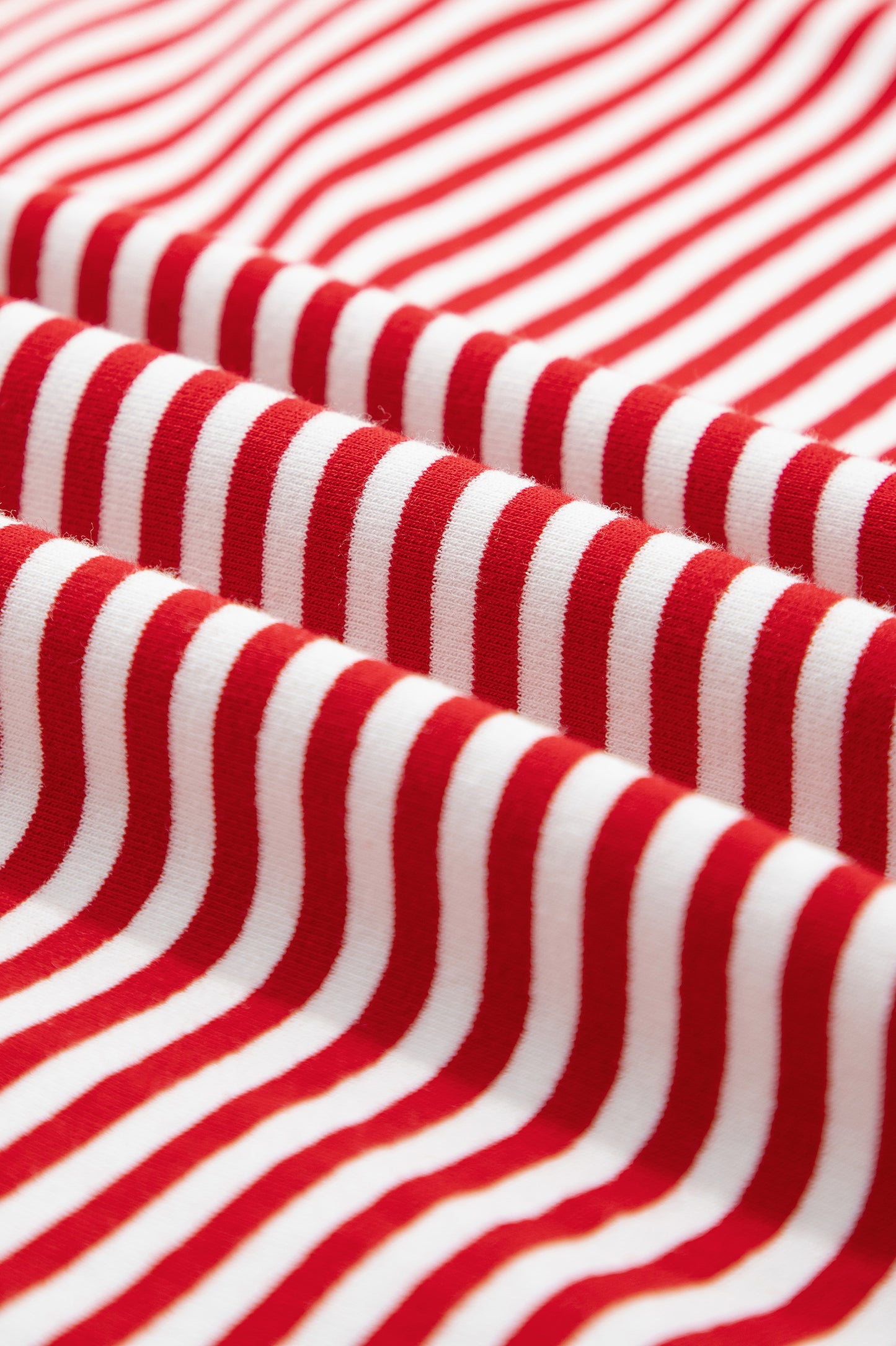 Red Stripe Oversize Mock Neck Sweatshirt & Shorts Set