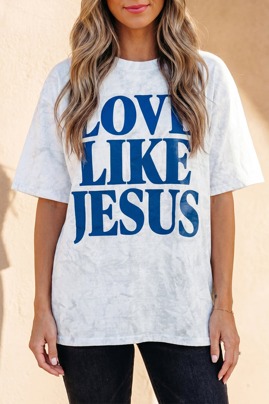 "Love Like Jesus" Camouflage Oversized Tee