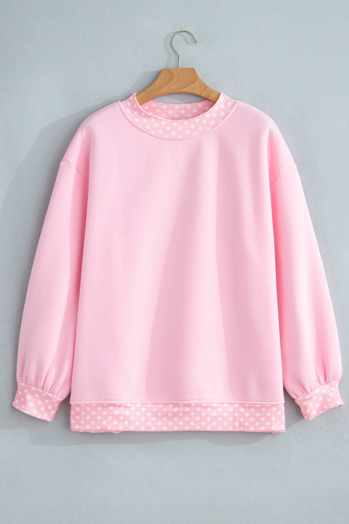 Mocha Polka Dot Oversized Sweatshirt