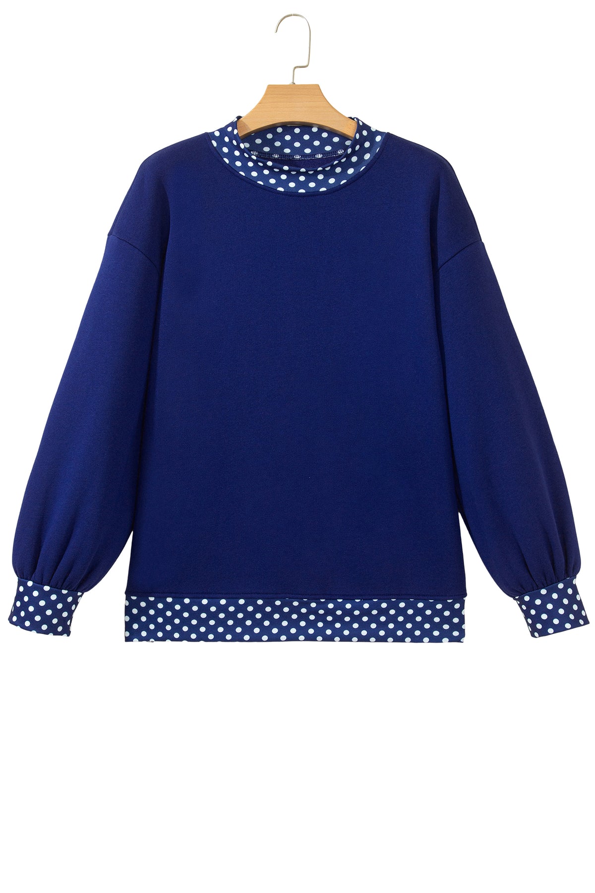 Mocha Polka Dot Oversized Sweatshirt