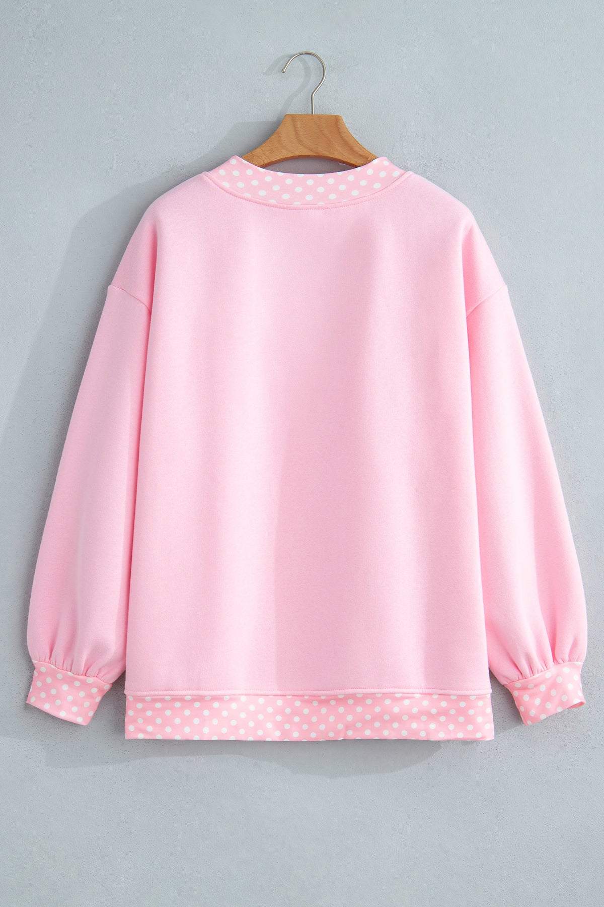 Mocha Polka Dot Oversized Sweatshirt