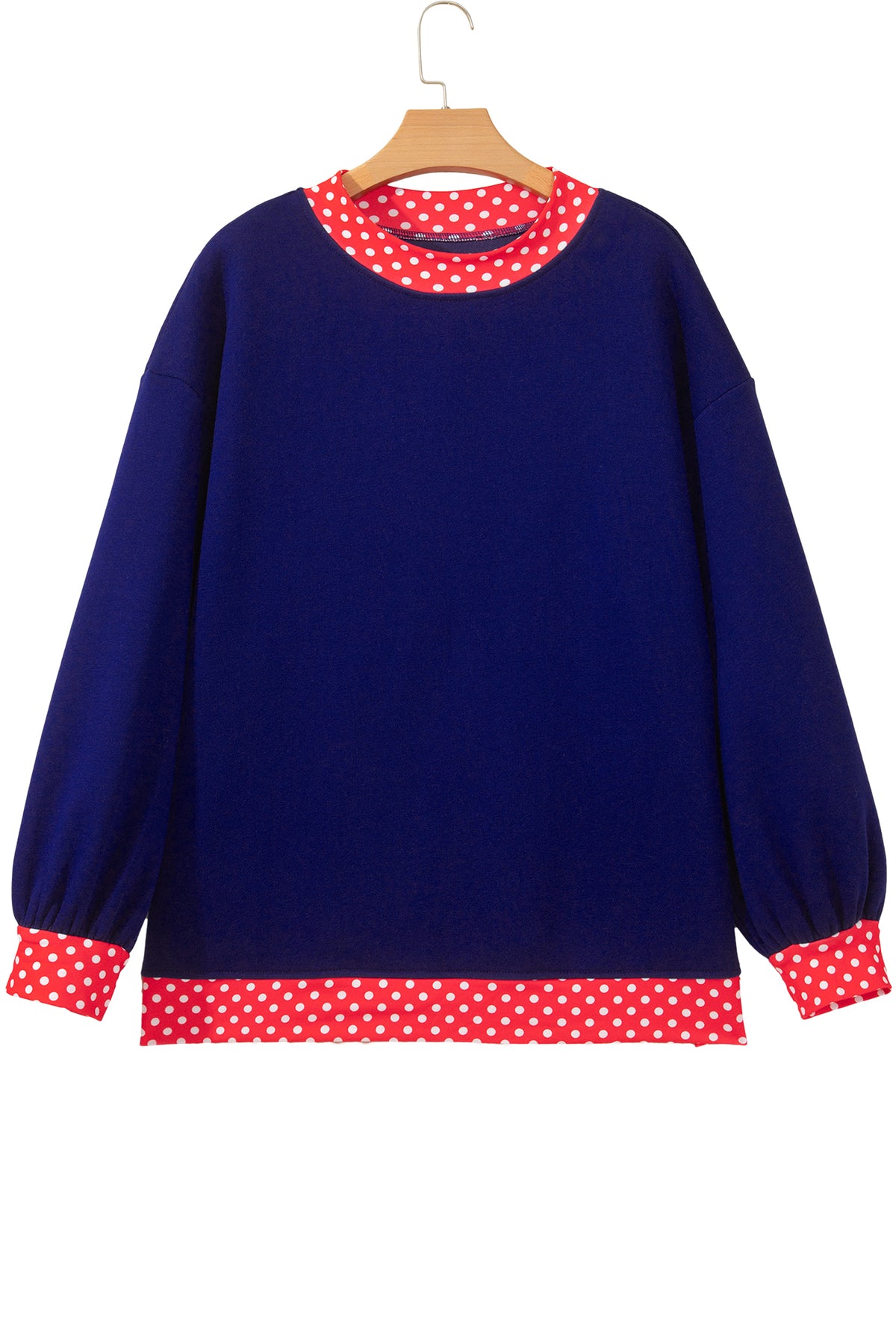 Mocha Polka Dot Oversized Sweatshirt