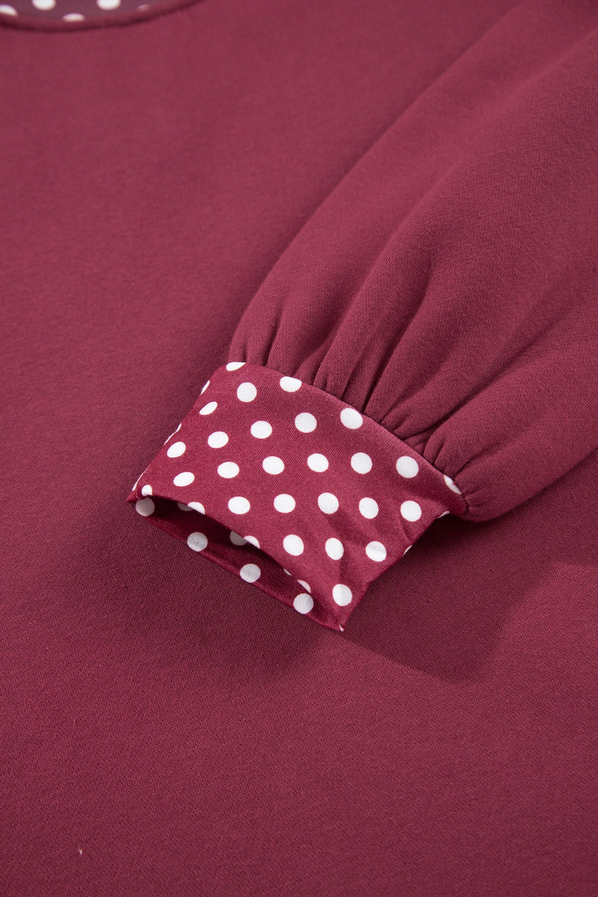Mocha Polka Dot Oversized Sweatshirt