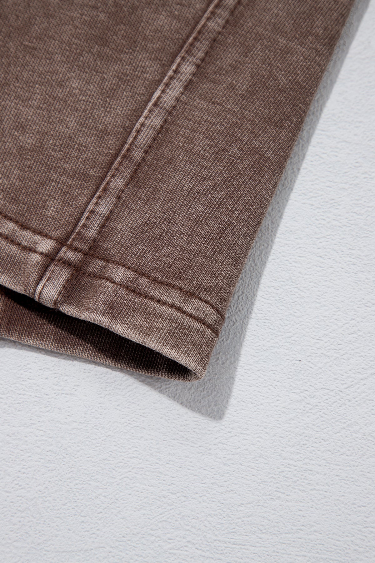 Coffee Mineral Wash Barrel Pants