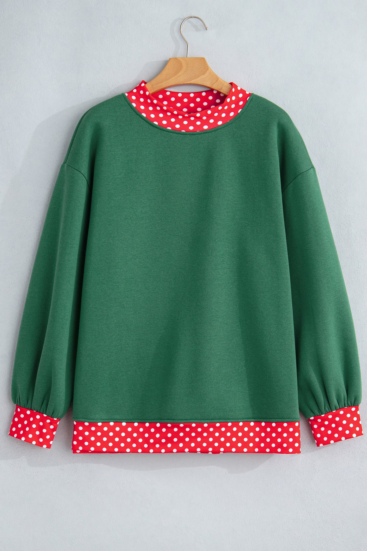 Mocha Polka Dot Oversized Sweatshirt